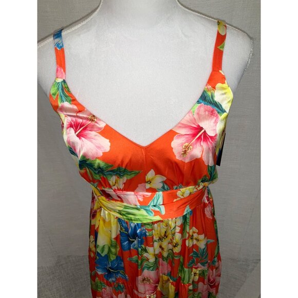 Boston Proper NEW Tropical Capri Tiered Maxi Dress size Small SOLD OUT - Picture 3 of 6